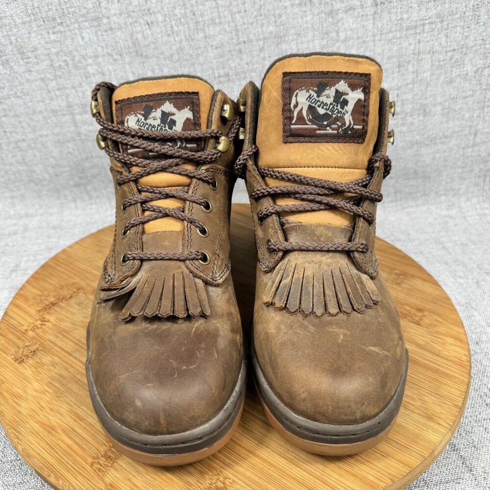 Roper Horseshoe Kiltie Boots Women's 9 Leather Work Riding - Picture 7 of 9